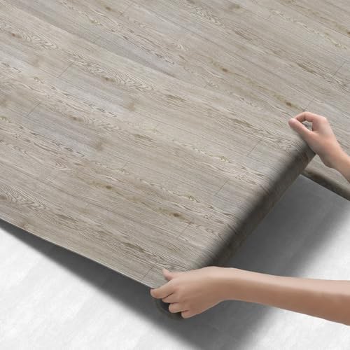3D Peel and Stick Vinyl Floor Tile Roll Wood Plank Sticker 23"x393"/64 Sq.Ft by Unknown