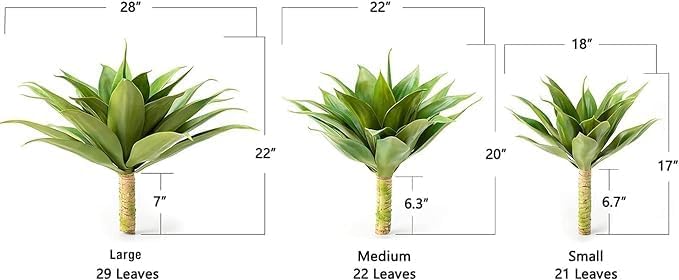 Velener Fake Agave Artificial Plants, Fake Succulents Plant - Image 9