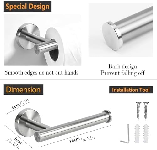 2 Piece Toilet Paper Holder Wall Mount - Image 3
