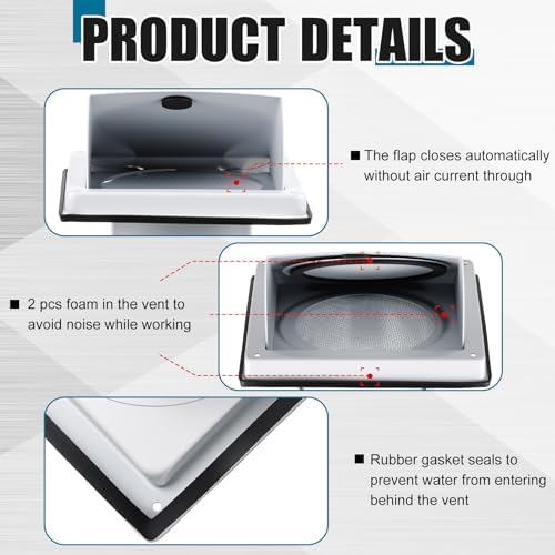 Gisafai 4 Inch Dryer Vent Cover Outdoor - Image 4
