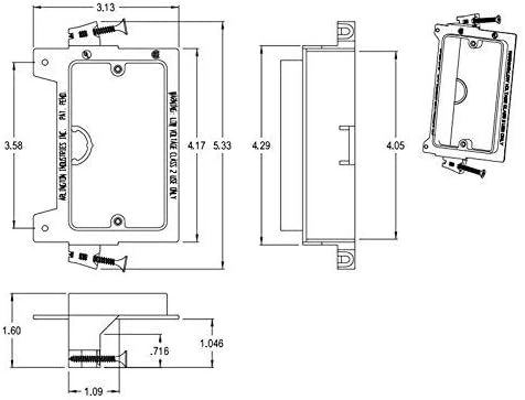 Arlington LVS1 Screw On Single Gang Low Voltage Mounting Bracket - Image 2