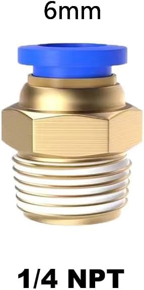 15Pcs 6mm Tube OD x 1/4 NPT Male Push to Connect Fittings - Image 2