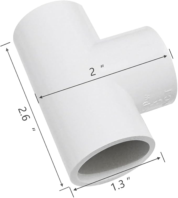 3 Way Flush 3/4 SCH40 TEE PVC Fitting Pipe Connector - Image 4