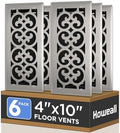 Howeall 4x10 Inches 6 Pack Heavy Duty Walkable Floor Register by Howeall