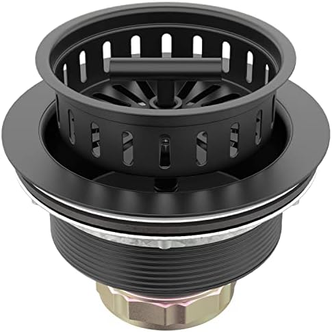 BOTEMY B9171 Black Kitchen Sink Drain Kit 3 1/2 Strainer by BOTEMY