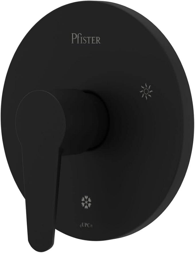 Pfister Pfirst Modern Valve Only Trim Kit in Matte Black Finish by Pfister