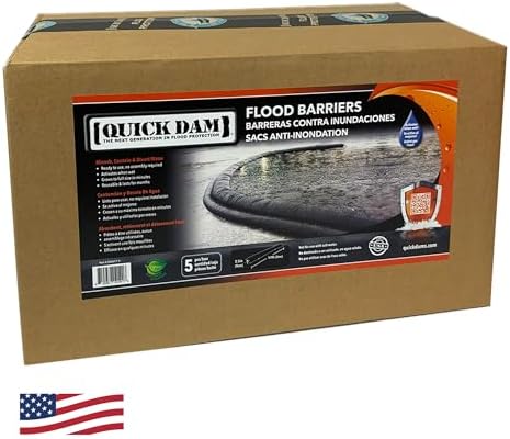 Quick Dam Water Activated Flood Barriers, 5 Pack by QuickDam