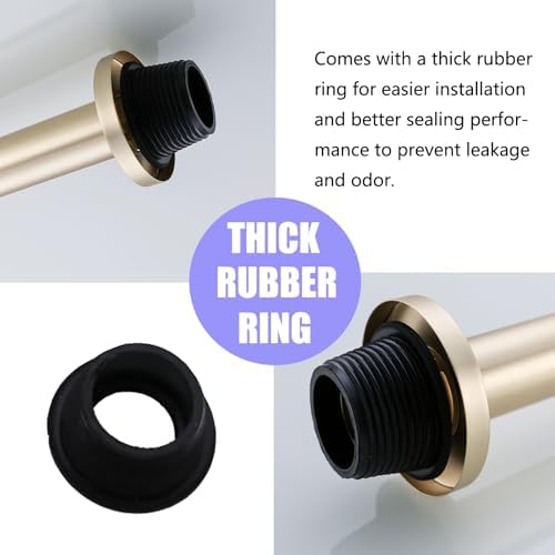 Bottle Trap, Brass Decorative 1 1/4 Bathroom Sink P Trap, Large Body Round - Image 6
