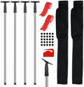 4 Pack Dust Barrier Poles Kit, 10Ft Adjustable Steel Telescoping Poles by Gtouse