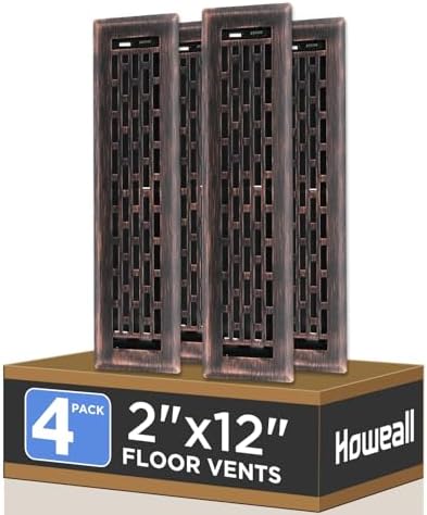 Howeall 2x12 Inches 4 Pack Heavy Duty Walkable Floor Register by Howeall