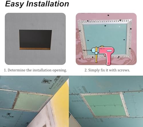Hinged Inspection Door with Paintable Plasterboard, Hidden Drywall Access Panel - Image 6