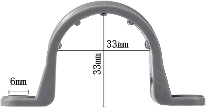50Pcs PVC Pipe Straps, 2 Holes Plastic Conduit Strap Pipe Clamps Supports - Image 2