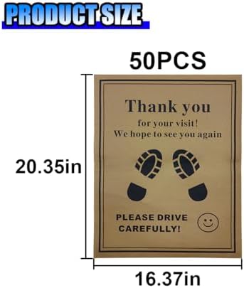 50PCS Car Kraft Paper Floor Mats, Waterproof Floor Covers Car Carpet Protector - Image 2
