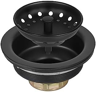 3-1/2 Inch Matte Black Kitchen Sink Drain Kit - Image 2