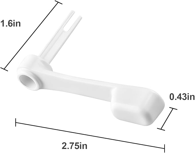 White Sliding Patio Door Latch Lever - Image 2