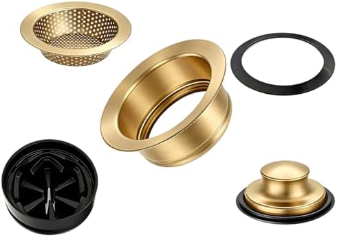Garbage Disposal Flange 5-Piece Kit, 3.5" Putty-Free Leak-Proof Sink Stopper by by UHOUSING