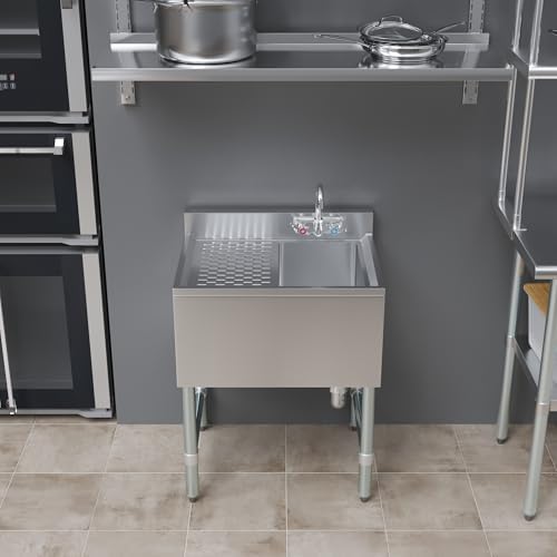 AmGood One Compartment Stainless Steel Under bar Sink - Image 7