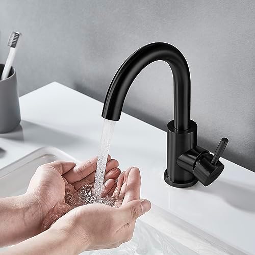 Wet Bar Sink Faucet Single Hole, Matte Black Single Handle Faucet - Image 7