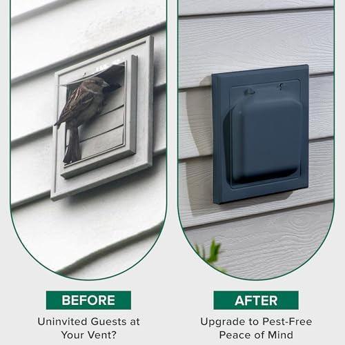 NO-PEST VENT Dual Door Dryer Vent Cover 4 Inch Outdoor, Made in USA, Highest - Image 6
