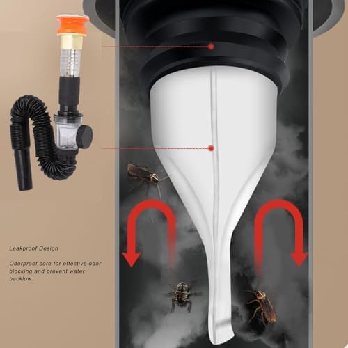 Bathroom Sink Drain Kit Flexible P Trap Drain Pipe - Image 3