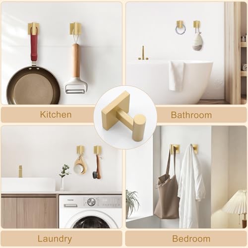Towel Ring Set 4 Piece Bathroom Hardware Set Includes Towel Ring 2 Towel Hooks - Image 5