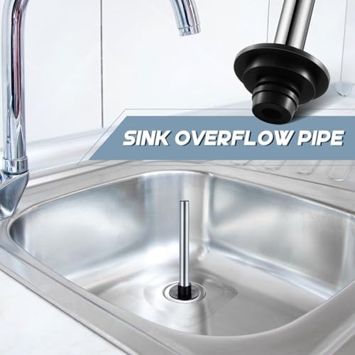Tandefio 4 Pcs Stainless Steel Sink Overflow Pipe Stopper - Image 4