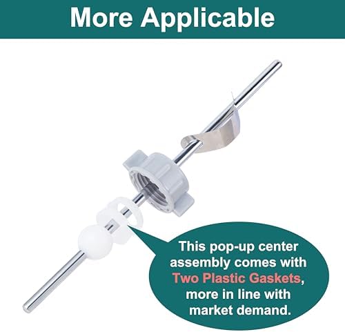 Lavatory Pop-Up Center Piece Assembly, Pop-Up Drain Repair Kit, Fits Most - Image 4