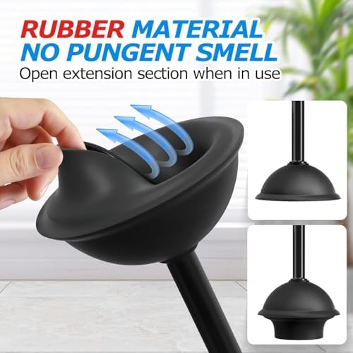 FORASTO Toilet Plunger Set, Cleaning Brush, Cleaning Supplies - Image 4