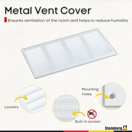 Steinberg14 White Vent Cover 14x6 - Image 2