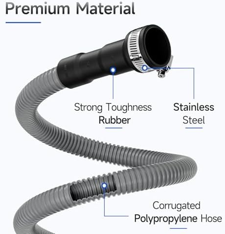 10FT Dishwasher Drain Hose, Flexible Corrugated Dishwasher Hose Replacement - Image 4