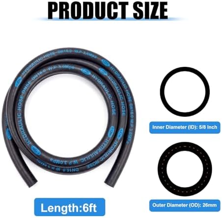 5/8 Inch ID Dishwasher Drain Hose, 6 FT Heavy-Duty Rubber Hose - Image 2