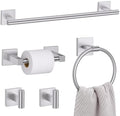 Lairuier Brushed Nickel Bathroom Accessories, Towel Bar Set Wall Mounted by LairuierBathroomHardwareSet