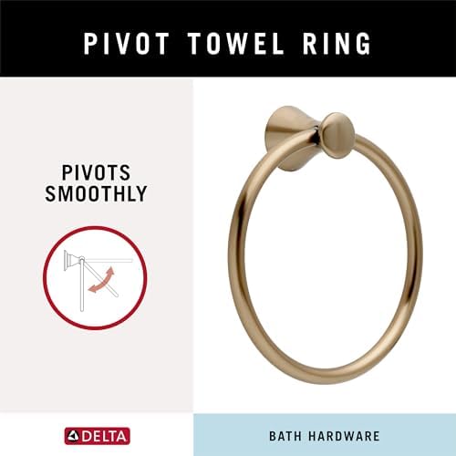 Delta Hand Towel Holder | Champagne Bronze Ring - Image 2