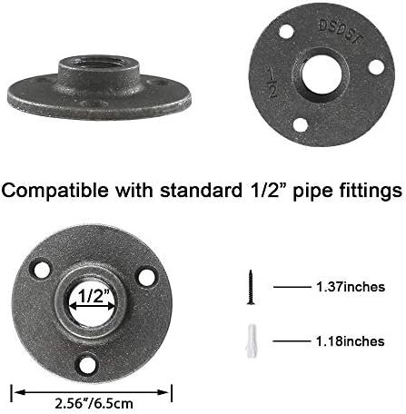 GeilSpace 10 Pack Floor Flange, Malleable Iron Pipe Fittings - Image 2