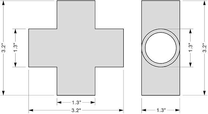4 Way 3/4 SCH40 Flush Cross PVC Fitting Pipe Connector - Image 4