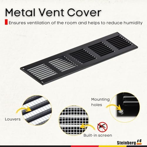 Steinberg14 Black Vent Cover 18x2 - Image 2