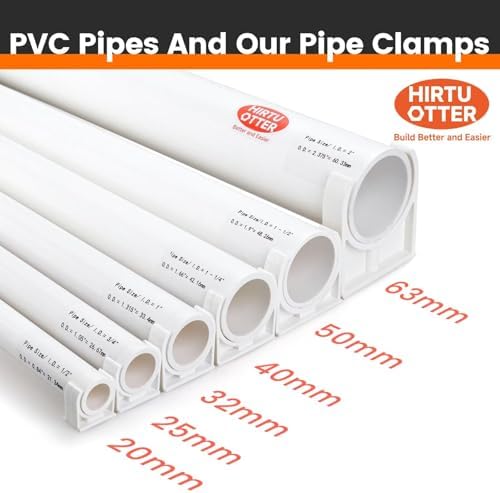 U-Shaped PVC Pipe Clamps Hanger White 63mm/2.48" - Image 3