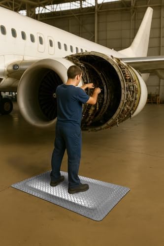 American Classic Diamond Plate Anti-Fatigue Gray Mat, Industrial Ergonomic - Image 2