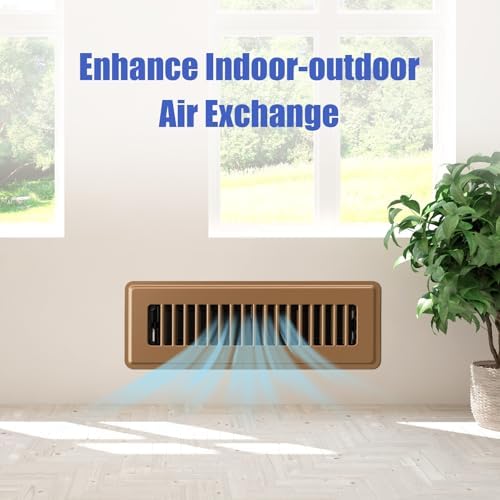 BYEWIRE Floor Register 2x10, 2 Pack Brown Floor Vent Covers - Image 5