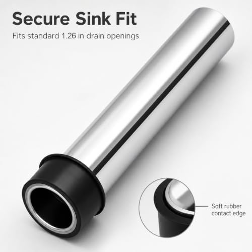 QWORK Bar Sink Stopper Set of 3, 7.48 x 1.75 Diameter Drain Stopper Pipe - Image 2