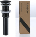 RANDOM Black Bathroom Sink Drain Stopper Without Overflow Pop Up Drain by RANDOM
