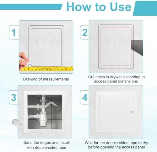 PATIKIL Drywall Access Panel 11x11 Inch, Aluminum Frame Wall Hole Cover - Image 4