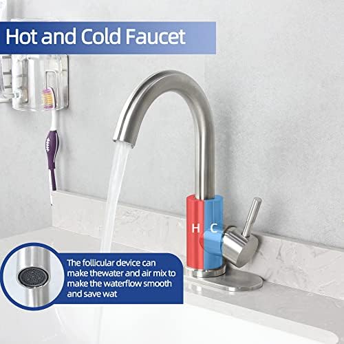 Brushed Nickel Bathroom Sink Faucet - Image 2