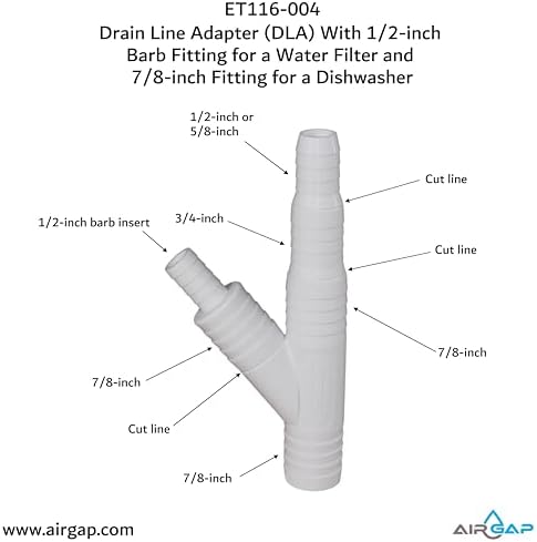 Drain Line Adapter With 1/2-inch Barb Fitting - Image 2