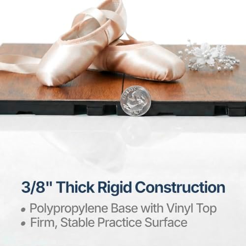 Flooring Inc's 3/8" Thick Interlocking Lightweight Plastic Practice Dance Floor - Image 3