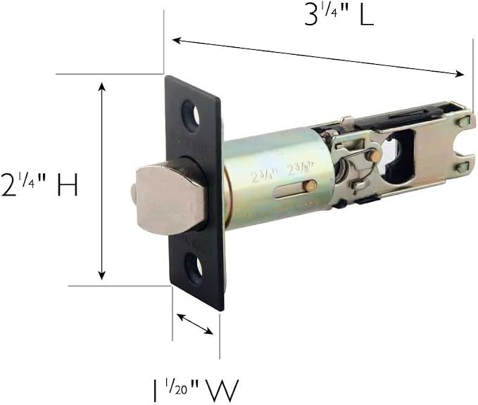 Design House 703561 Adjustable 2-Way Square Corner Replacement Entry Latch Oil - Image 2
