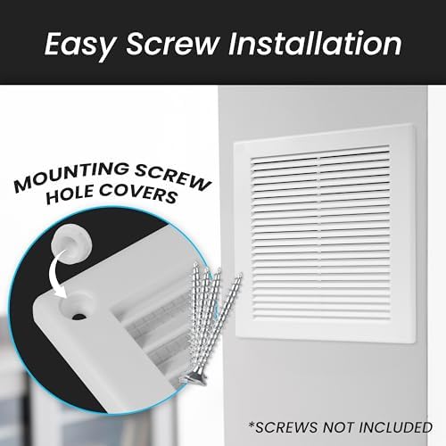 Repa Market 8 x 8 Inch White Square Air Vent Cover - Image 4