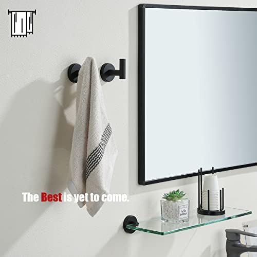 JQK Black Bathroom Towel Hook, Coat Robe Clothes Hook - Image 3