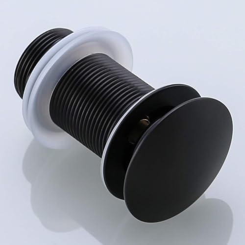 RANDOM Black Bathroom Sink Drain Stopper Without Overflow Pop Up Drain - Image 5