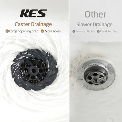 KES Bathroom Sink Grid Drain Without Overflow, Faster Drainage Anti-Clog - Image 3